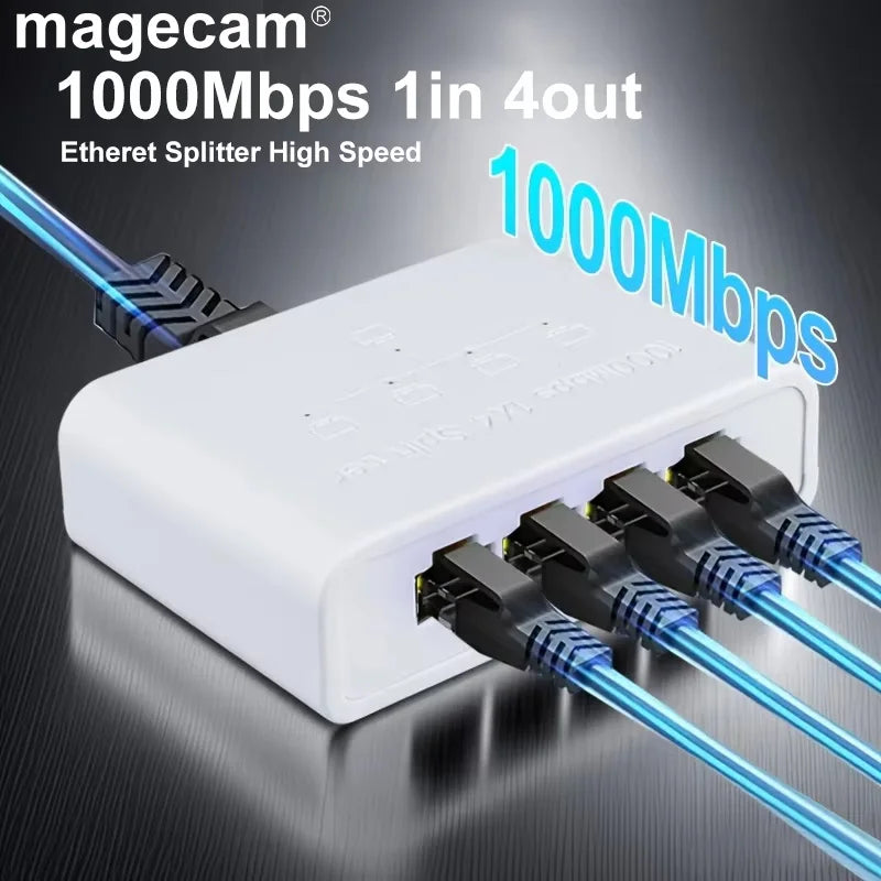 Neylo Gigabit Ethernet Switch Hub — 4-Port 1000Mbps That Declutters Your Desk